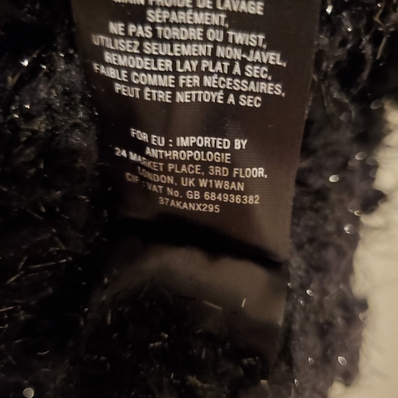 Anthropologie Knitted and Knotted Cropped, Shimmer Cardigan, Wool Blend,… - Picture 5 of 10